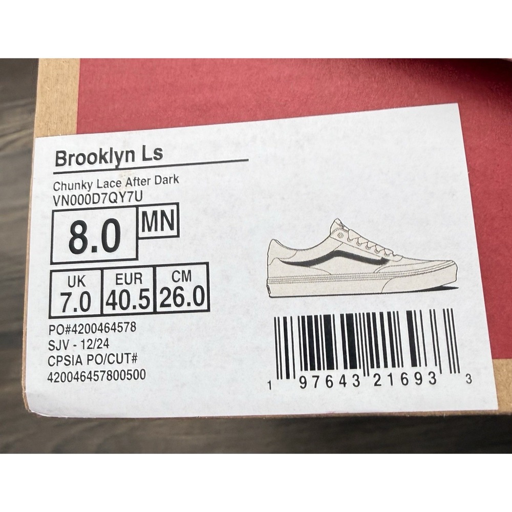 Vans Brooklyn Ls Chunky Lace After Dark shoes Sneakers men's 8 Skater Grunge Y2K - Picture 11 of 11
